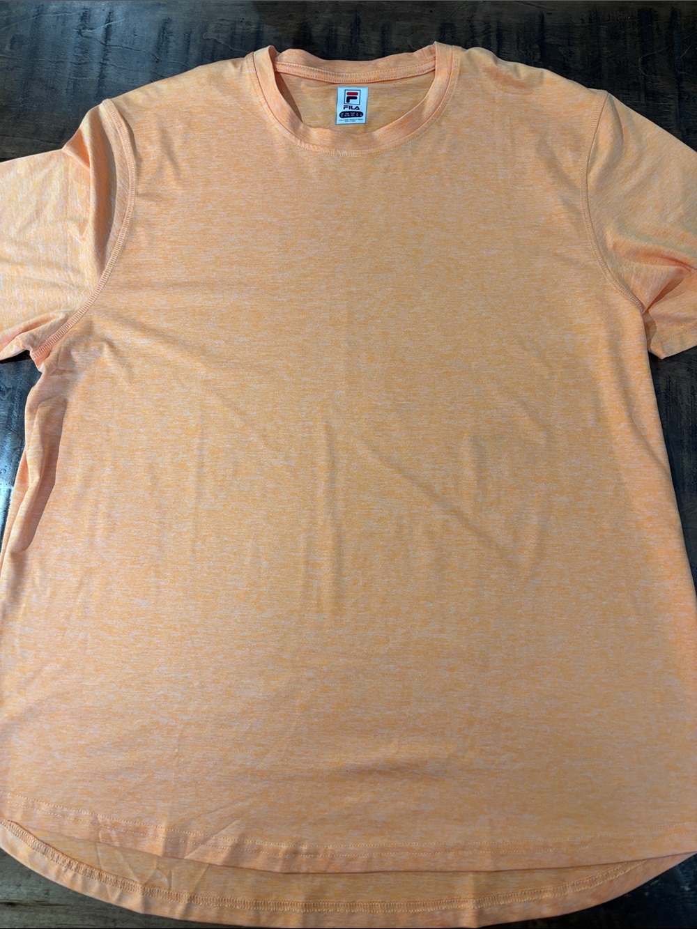 Fila Men's Heather dark peach/ orange  Short Sleeve Crew Tee